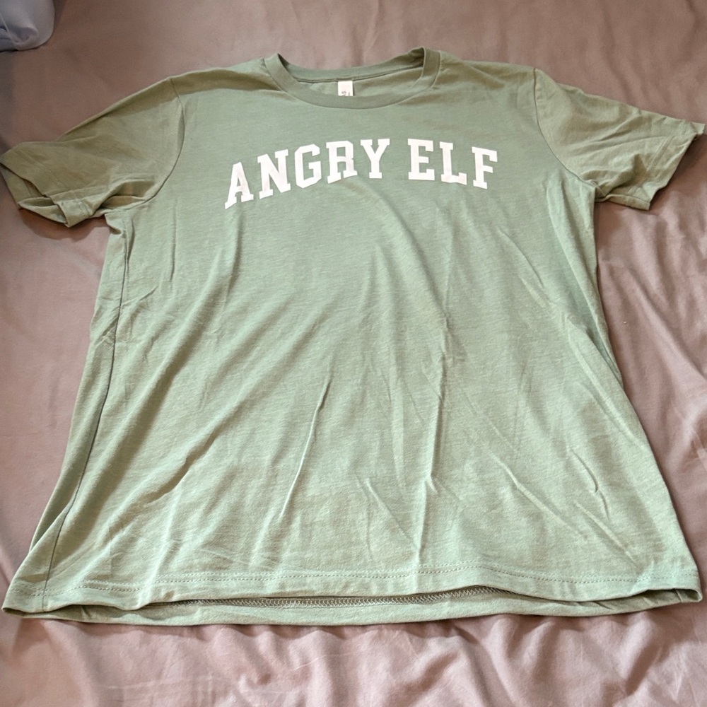 NWOT Green 'Angry Elf' T-Shirt